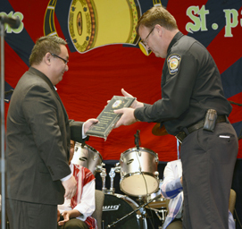 Chief Mathwig receives award